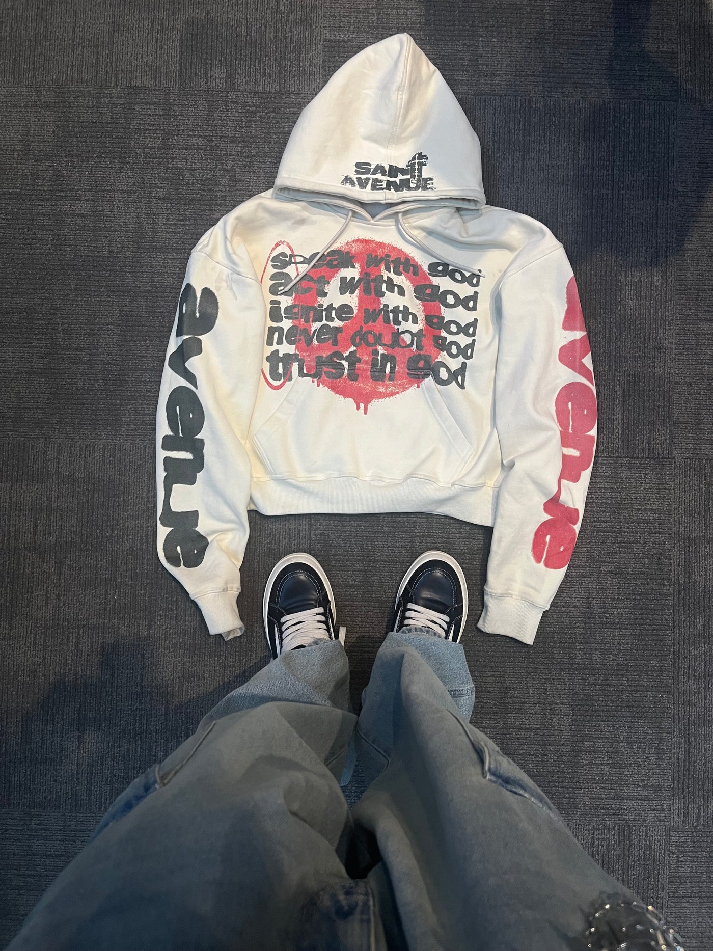 White GBG 001 Hoodie