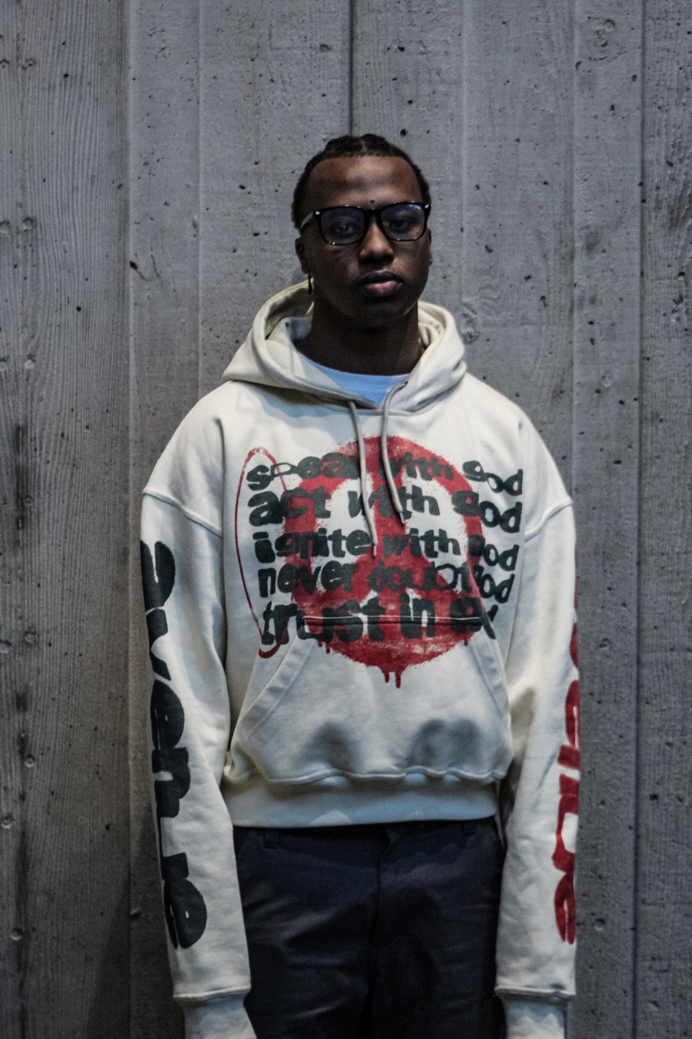 White GBG 001 Hoodie